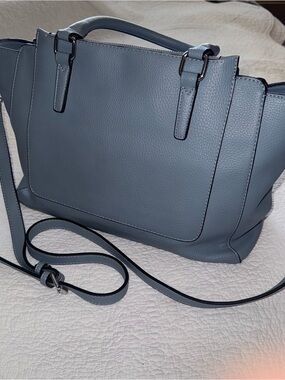 Gorgeous Blue Pebbled Leather Tote Bag - Classic Everyday Carry